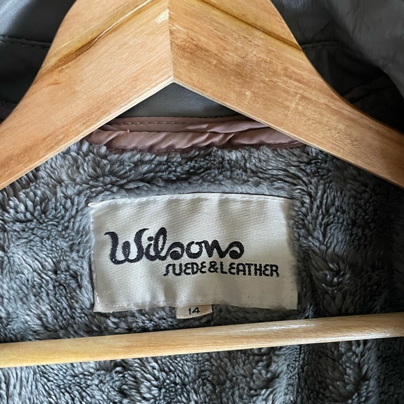 Vintage 1980s Wilson’s Grey Leather Jacket with Zipper Vest - Picture 2 of 2